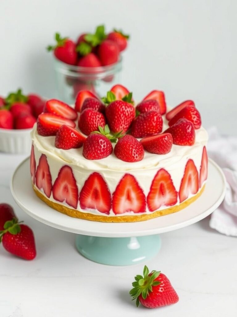 FRESH STRAWBERRY CAKE – Simple & Delicious