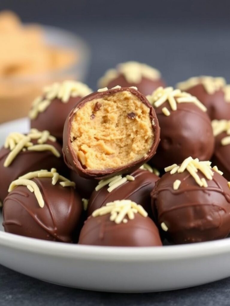 Chocolate Peanut Butter Balls – Only 4 Ingredients