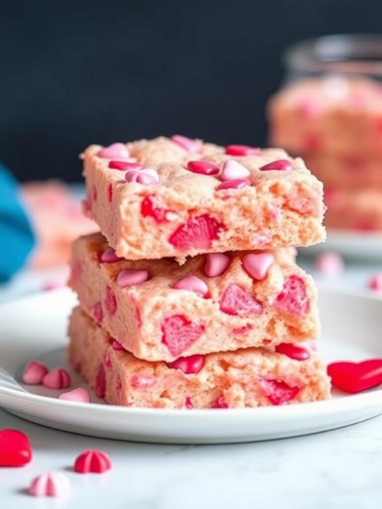 EASY VALENTINE BLONDIES – Done in 30 Minutes
