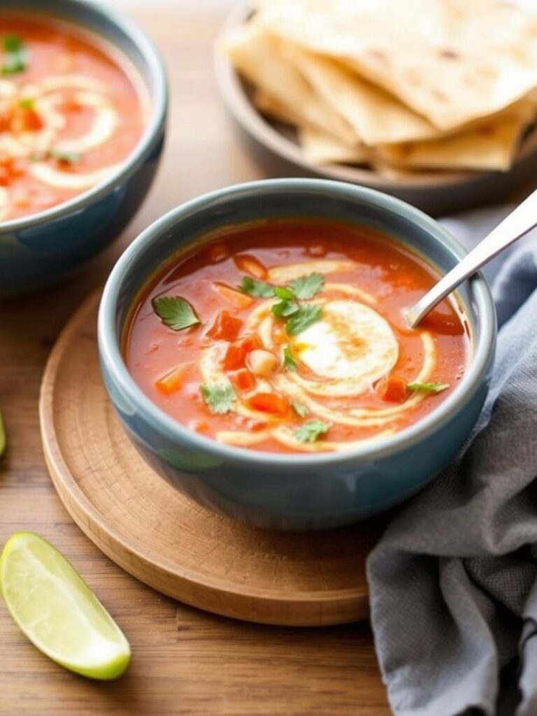 SIMPLE TORTILLA SOUP – Quick 20-Minute Dinner