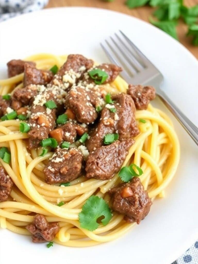 QUICK STEAK PASTA – Simple 5-Ingredient Recipe
