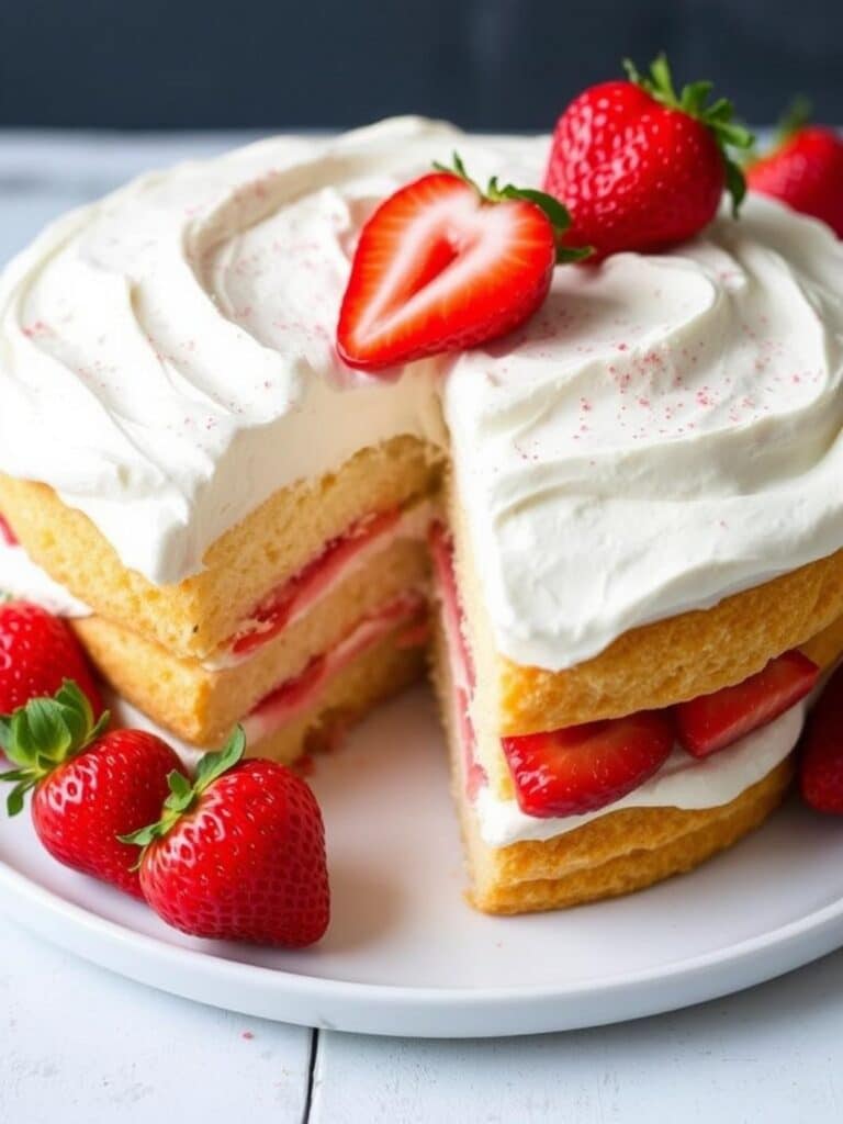 Strawberry Shortcake Cake – Simple & Delicious