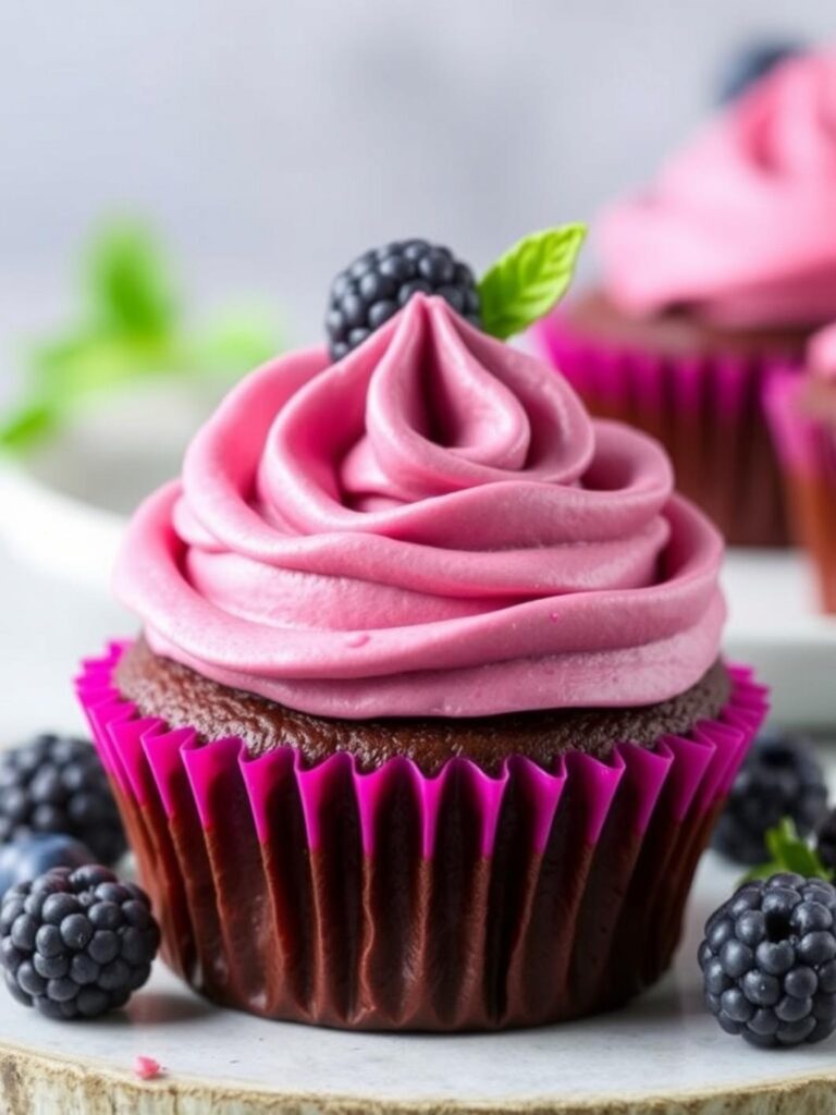 BLUEBERRY CHOCOLATE CUPCAKES – Simple & Delicious