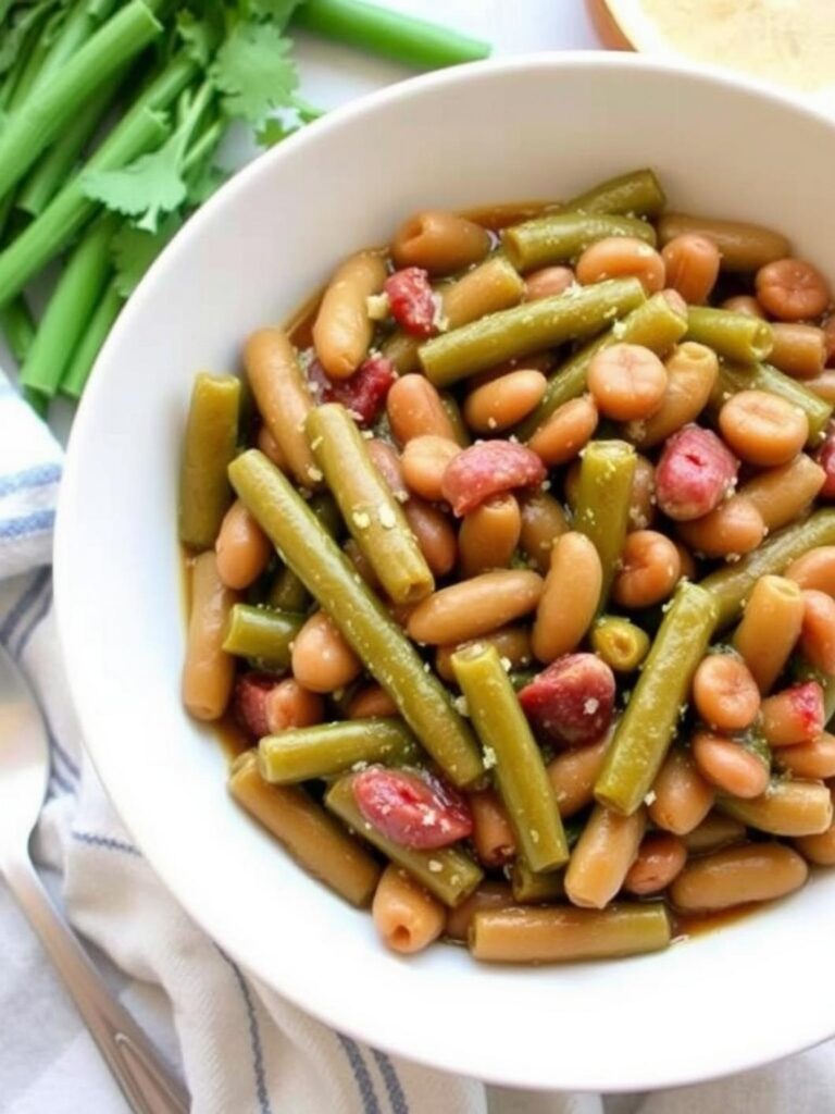CROCKPOT KIELBASA GREEN BEANS – Simple & Delicious