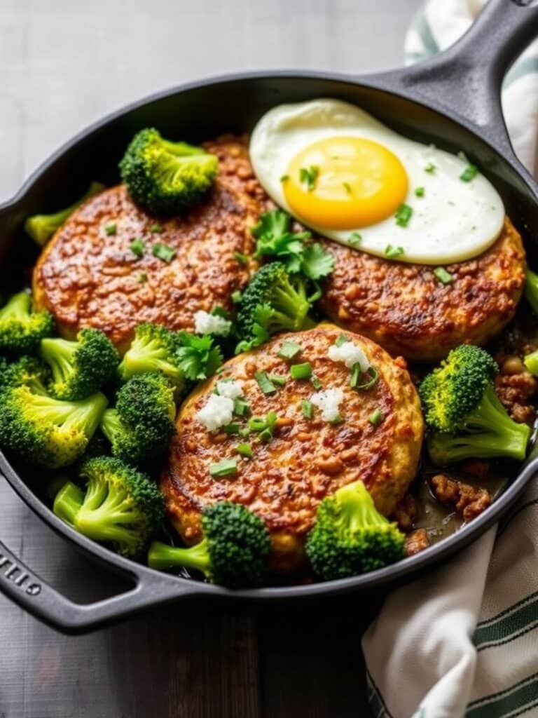 KETO HAMBURGER BROCCOLI SKILLET – Low Carb & Delicious