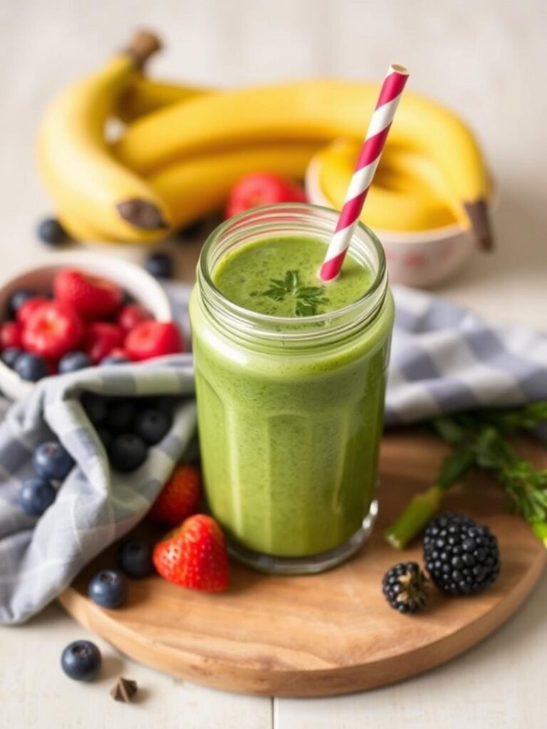 Healthy Green Smoothie For Family Mornings
