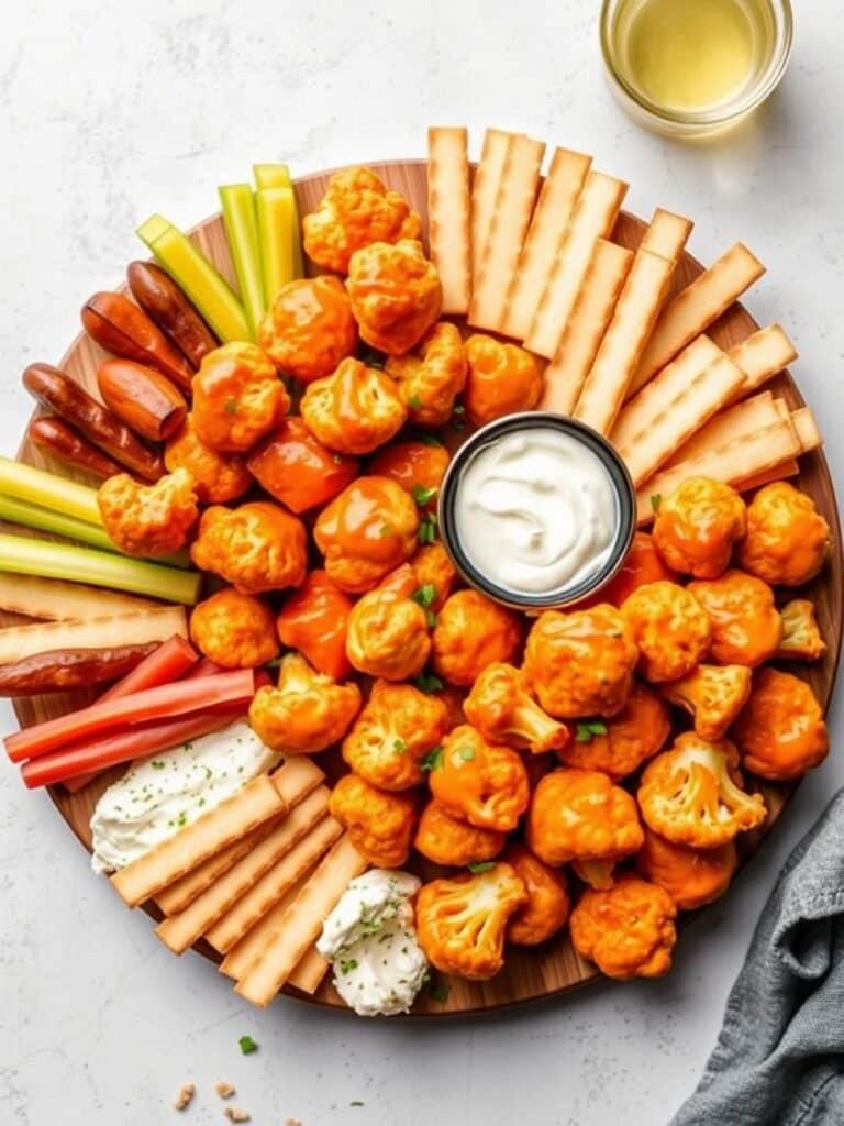 Baked Buffalo Cauliflower Snack Board