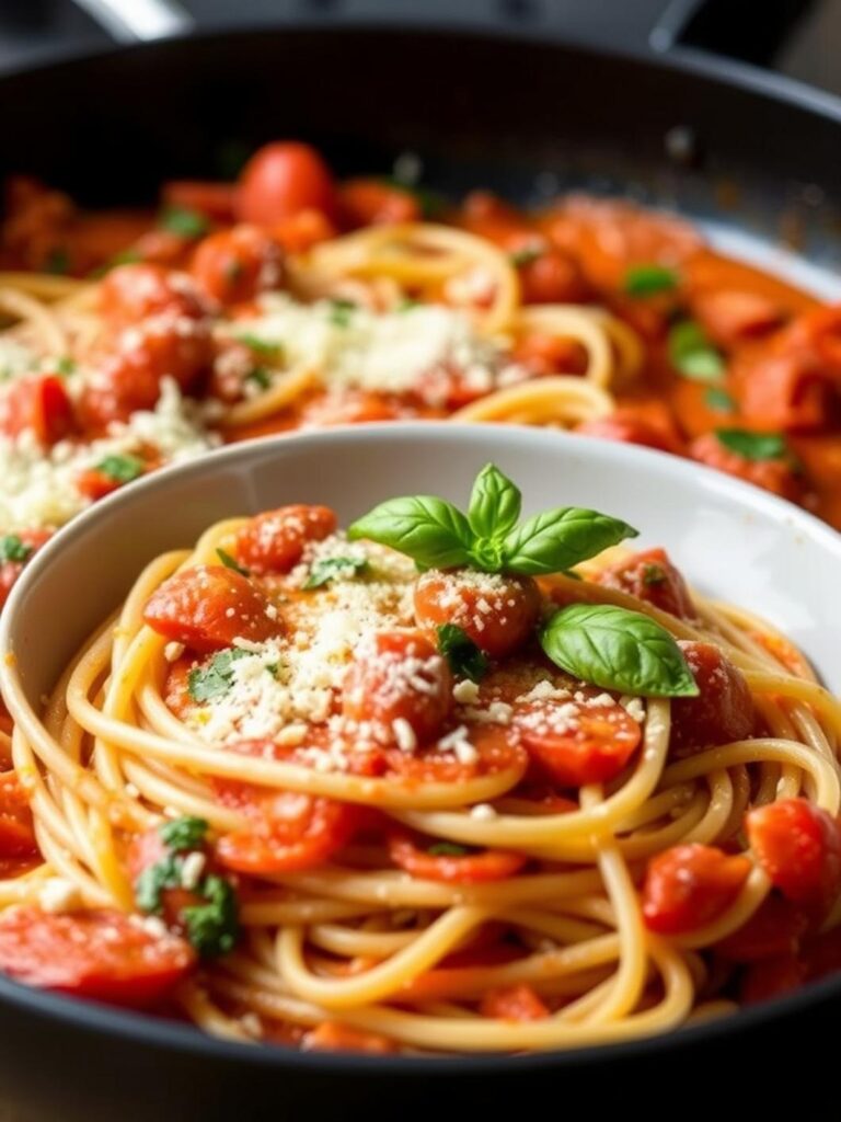 Effortless One Pan Tomato Pasta
