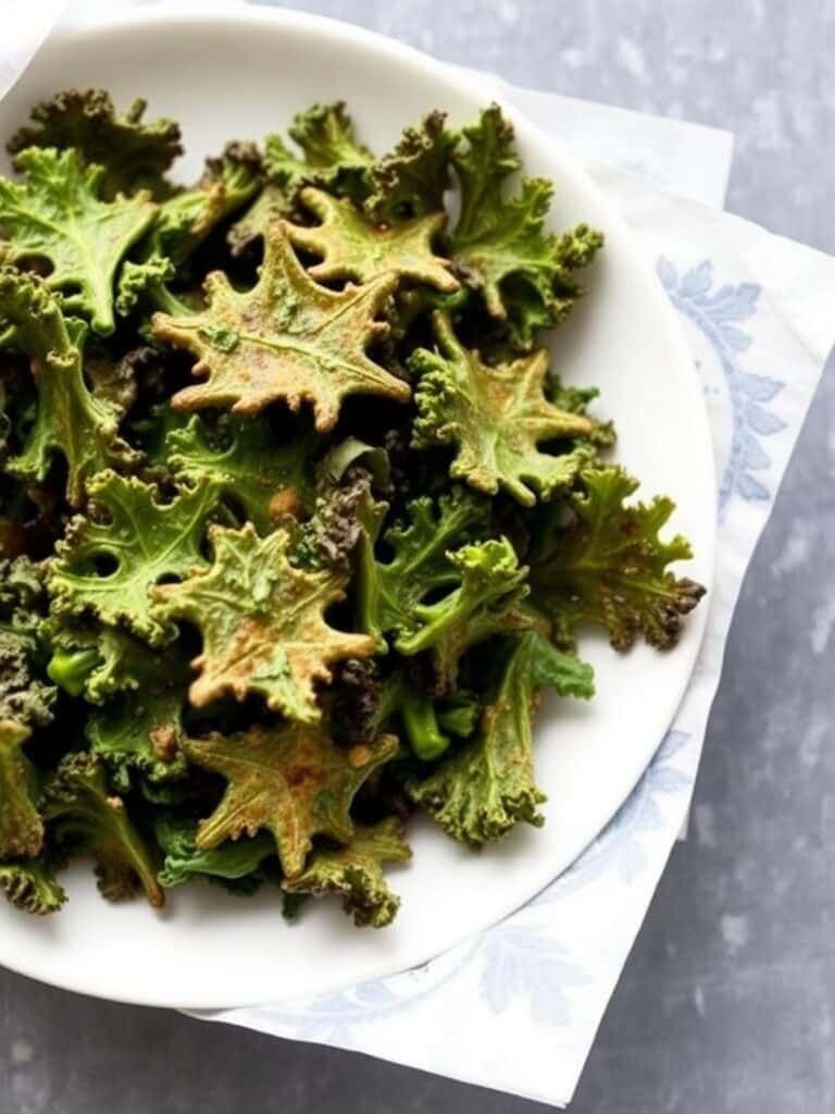 Simple Low Calorie Kale Chips