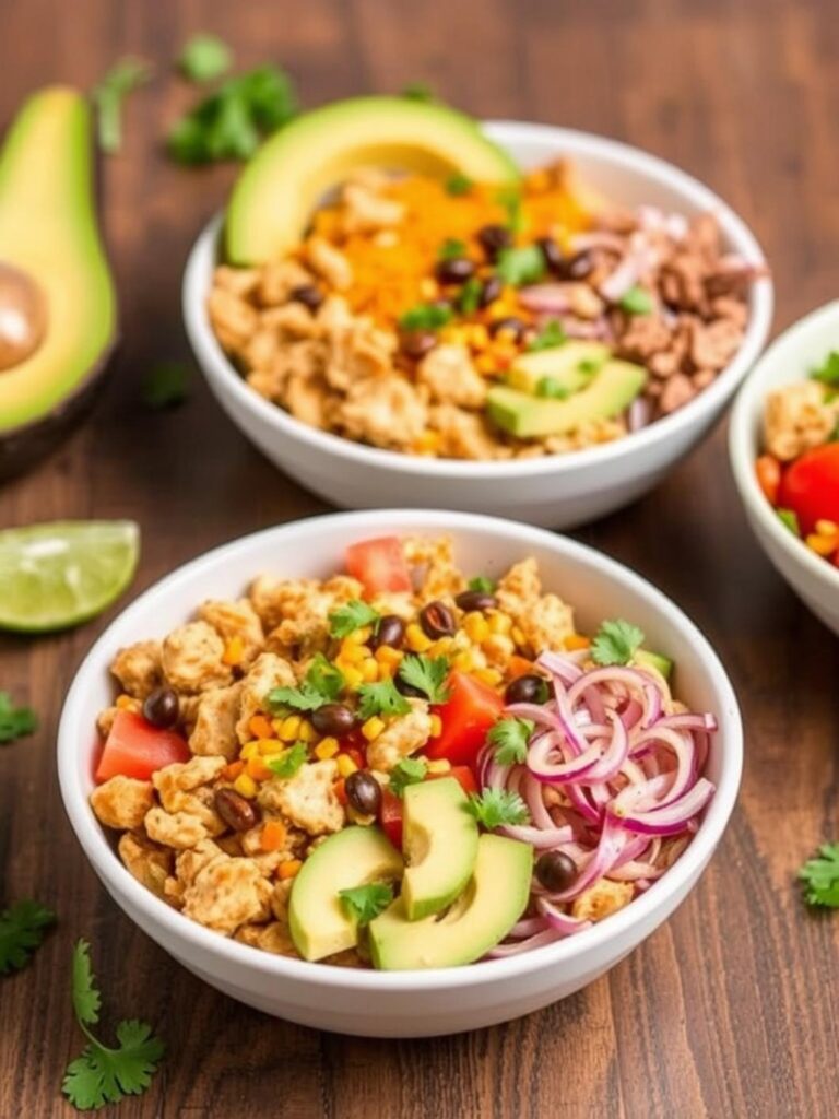 Meal Prep Chicken Burrito Bowls