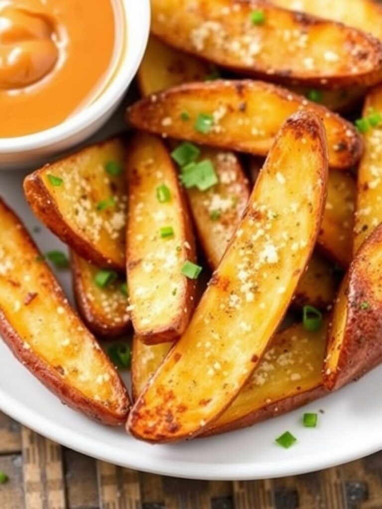 GARLIC PARMESAN POTATO WEDGES – Simple & Delicious