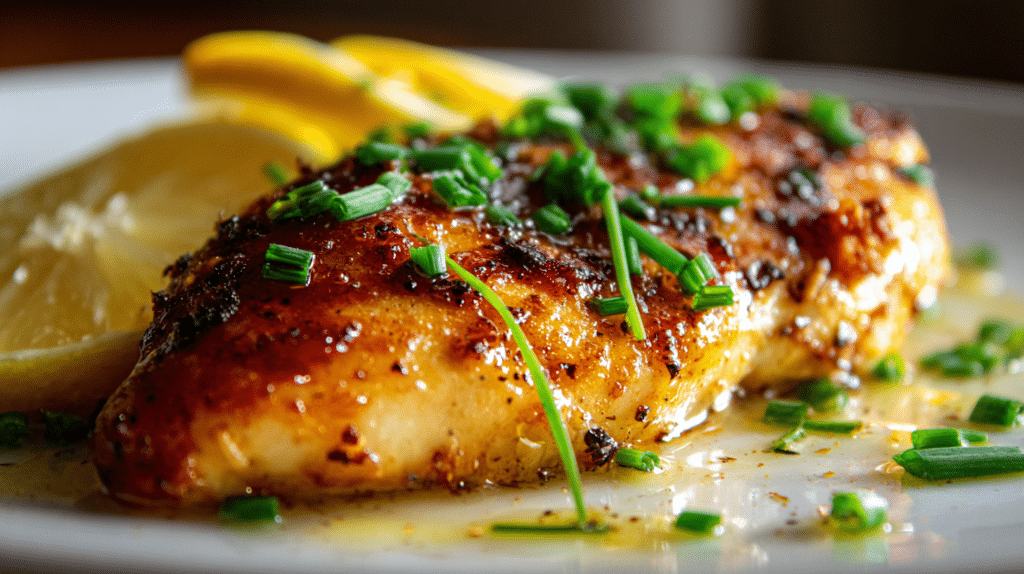 high protein low fodmap chicken breast with lemon and chives