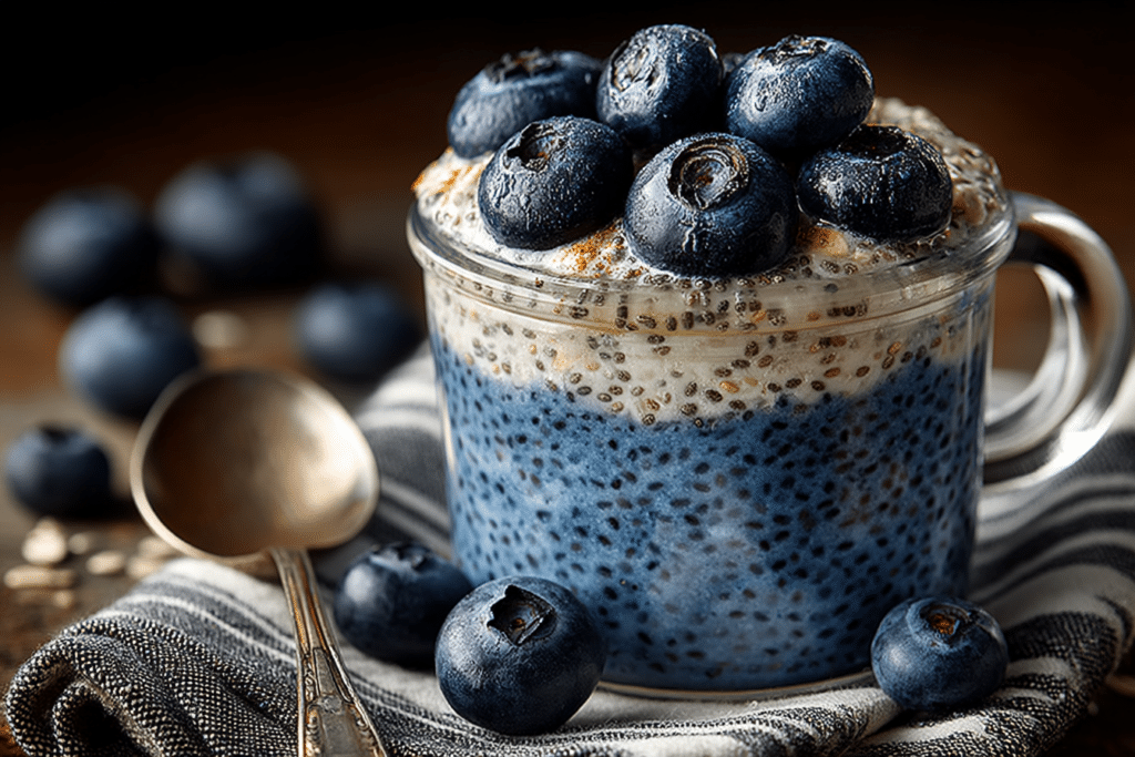 Low FODMAP overnight oats hero shot jar banana yogurt