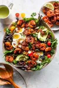 cobb salad with jerk shrimp 1 1