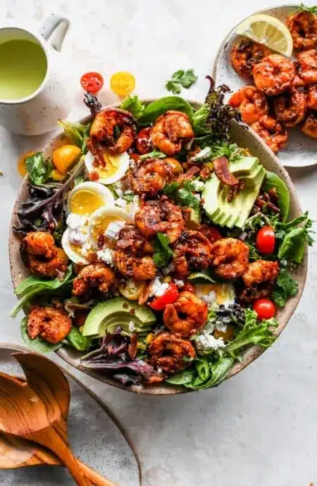 cobb salad with jerk shrimp 6 1