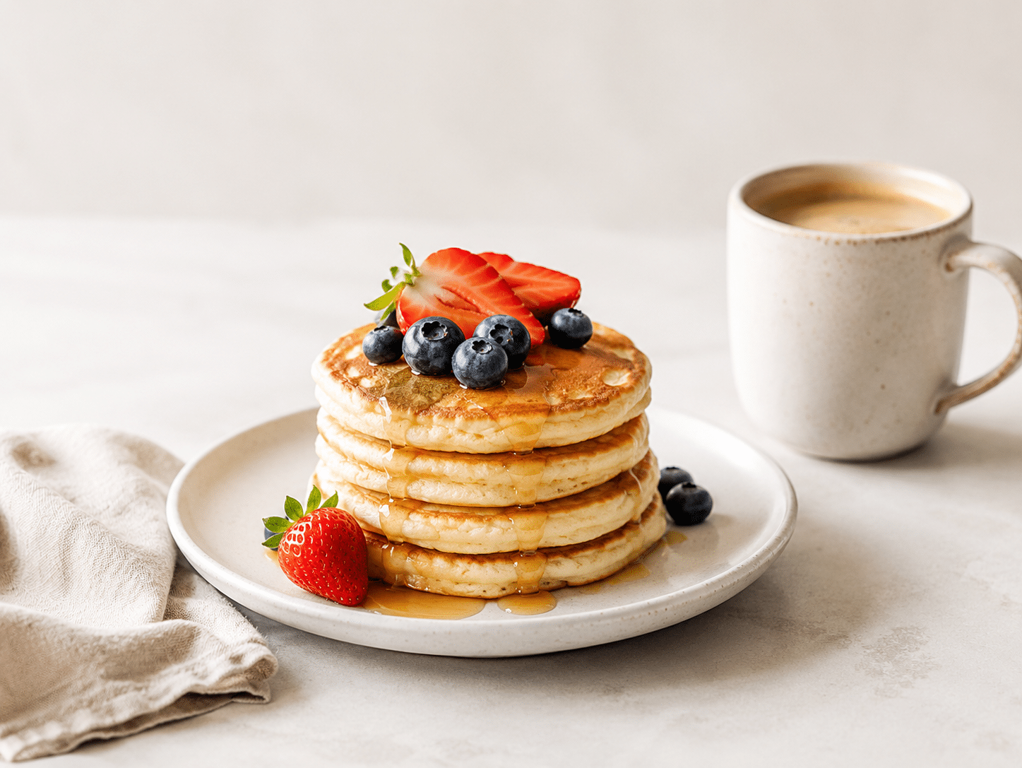 easy breakfast recipes pancakes with berries 07