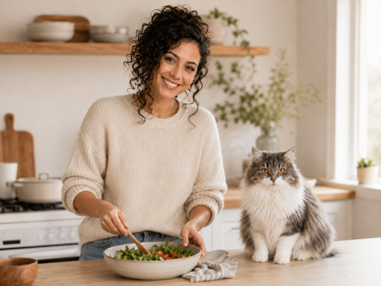 maya collins preparing salad with mochi 12