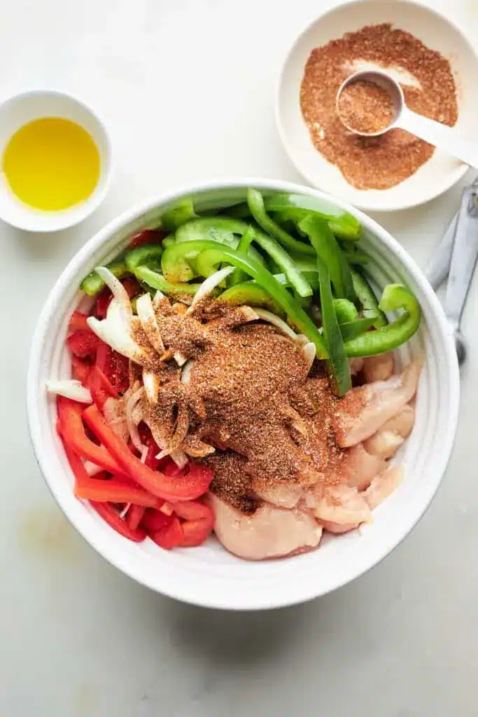 sheet pan chicken fajitas 3