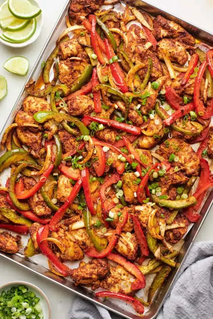 sheet pan chicken fajitas 5