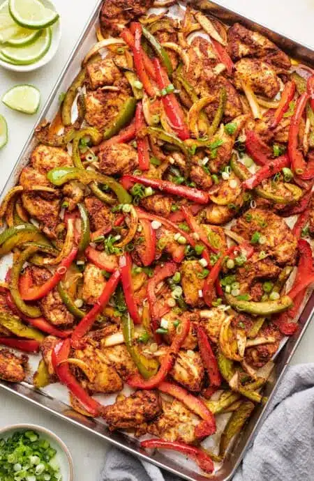 sheet pan chicken fajitas 6
