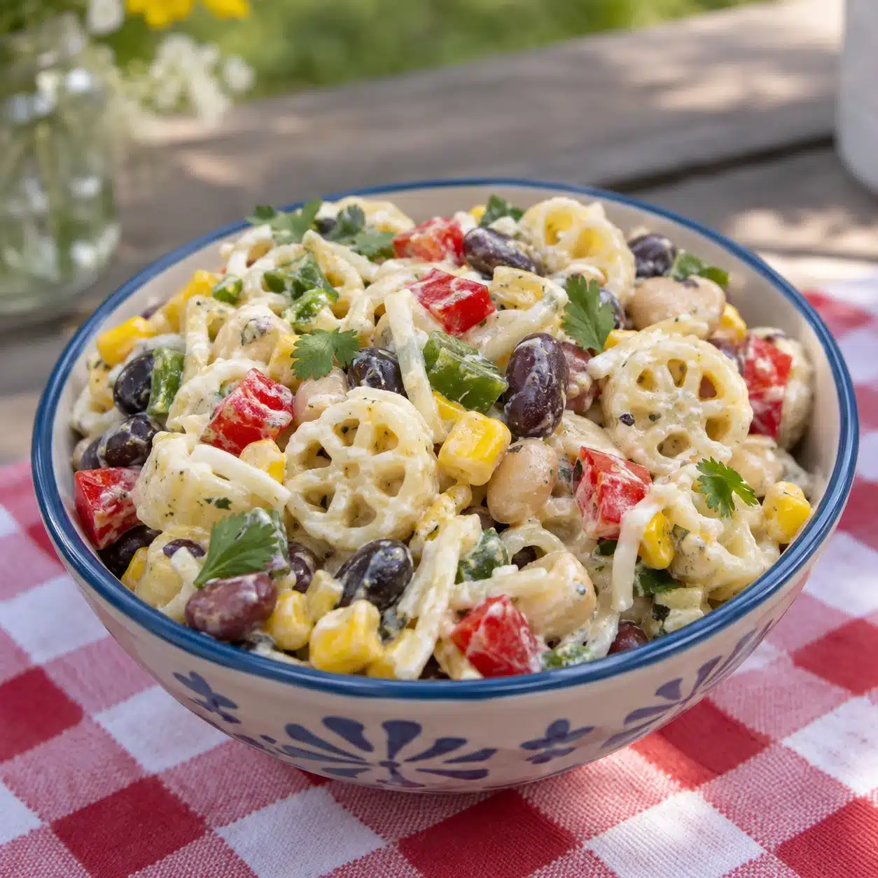 southwest pasta salad 05 serving